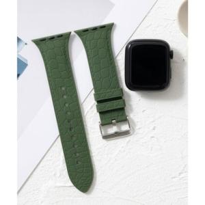エモニーク emonique シリコン製 Apple Watch Band スマートウォッチバンド クロコダイル型押し【38/40/41/42/44/
