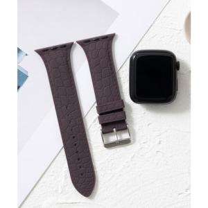 エモニーク emonique シリコン製 Apple Watch Band スマートウォッチバンド クロコダイル型押し【38/40/41/42/44/