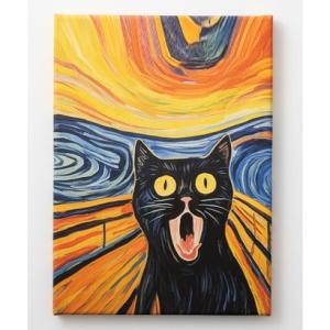 エモニーク emonique 猫 デザイン 世界の名画 壁掛け アートキャンバス （その他2）