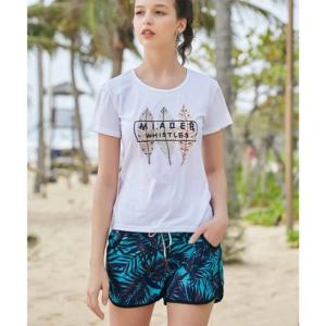 エモニーク emonique サーフパンツ デザインアソート 海パン 速乾 水着 水陸両用 スイムショート レディース ペア （その他3）