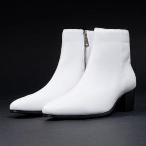 エンデヴァイス endevice サイドジップ ヒールブーツ （ホワイト）