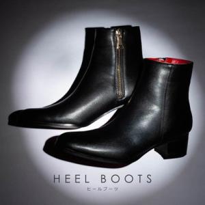 エンデヴァイス endevice ゴールドジップ ヒールブーツ / ハイヒール (ブラック)