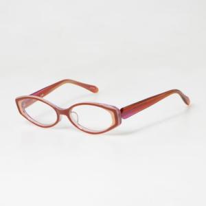 エノ eNO メガネ 眼鏡 アイウェア レディース メンズ （レッド/ベージュ）