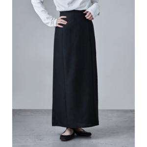 エトル etoll. リネンタッチハイウエストタイトスカート （ブラック）