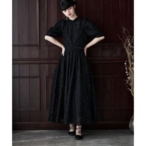 エトル etoll. スパングルレースキャスリーンフレアドレス （ブラック）
