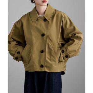 エトル etoll. ステンカラードルマンショートトレンチコート （キャメル）