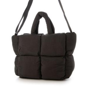 イグジスタンス EXISTENCE ワッシャーナイロン スクエアキルティング中綿BAG （black）