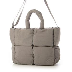 イグジスタンス EXISTENCE ワッシャーナイロン スクエアキルティング中綿BAG （gray）