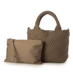 イグジスタンス EXISTENCE ネオメッシュ編みショルダートート(ポーチ付き) （beige）