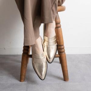 ファビーファビー FABBY FABBY. ローファーマニッシュシューズ （F.ゴールド）