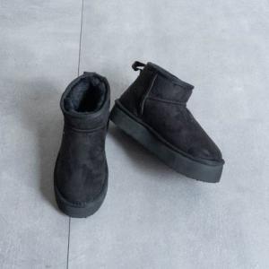 ファビーファビー FABBY FABBY. ボリュームボアショートブーツ （ブラック）