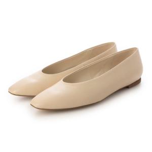プレーンフラットシューズ （ベージュカーフ）DIANA F by WELLFIT