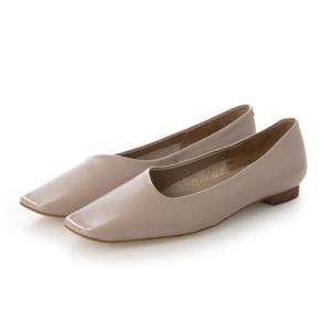 トゥステッチフラット （ダークベージュカーフ）DIANA F by WELLFIT