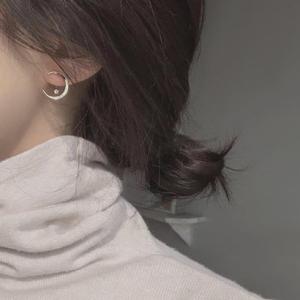 フォースメント Forcement 三日月デザインピアス （シルバー）