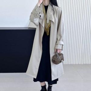 フォースメント Forcement ネックベルト付きトレンチロングコート （グレー）