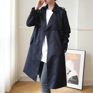 フォースメント Forcement ベルト付きトレンチコート （ネイビー）