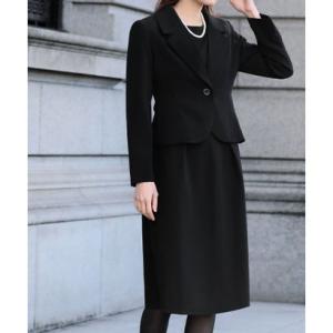 フロリア Flolia 【自宅で洗える】テーラードジャケット&amp;ミディアム丈Aラインワンピースの2点セ...