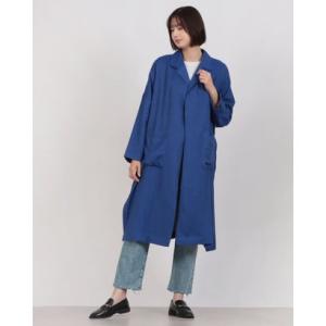 ファナカ Fanaka ヘリンボーン起毛チェスターコート （ロイヤルブルー）