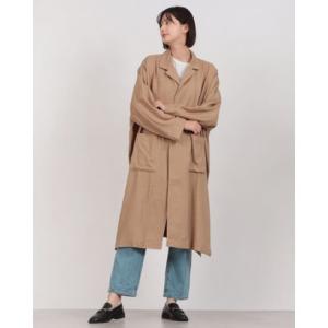 ファナカ Fanaka ヘリンボーン起毛チェスターコート （キャメル）