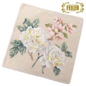 フェイラー FEILER FEILER フェイラー ハンカチ タオル タオルハンカチ 30cm バニラローズ 薔薇 バラ 花柄 Vanilla Ros