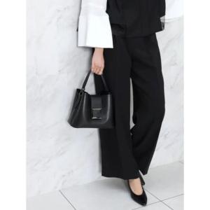 フェンネル FENNEL スクエアバックルハンドバッグ （ブラック）