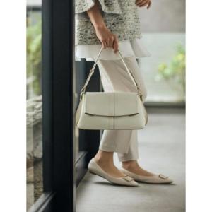 フェンネル FENNEL フェイクレザーフラップハンドバッグ （オフホワイト）