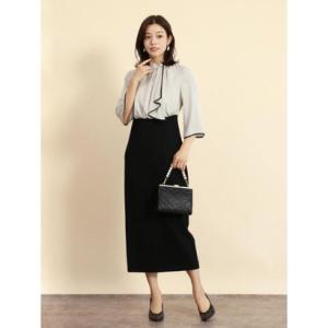 フェンネル FENNEL ジャガードスカーフタイワンピース （グレージュ）