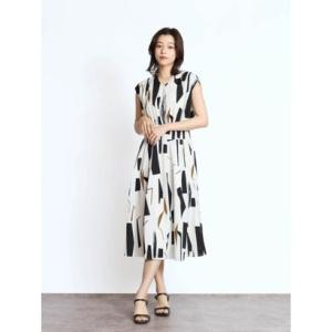 フェンネル FENNEL アフリカンプリントフレアワンピース （アイボリー）