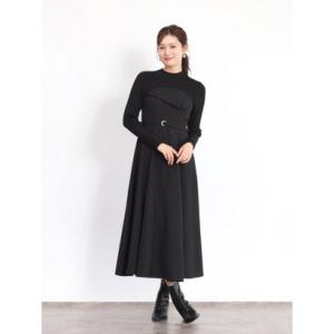 フェンネル FENNEL リブドッキングビスチェワンピ （ブラック）