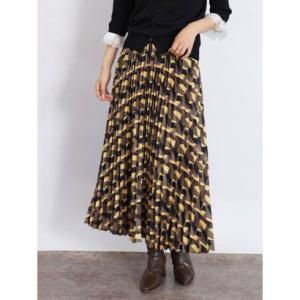 フェンネル FENNEL とろみプリーツスカート （ブラウン）