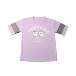 ファインプラス FINE PLUS ジュニア 半袖シャツ アニメちいかわ GIRLS メッシュTシャツ 22863350 （パープル）