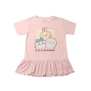 ファインプラス FINE PLUS ジュニア 半袖シャツ アニメちいかわ GIRLS フリルTシャツ 22863351 （ピンク）