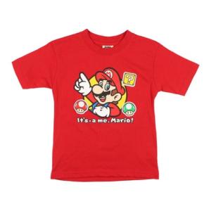 ファインプラス FINE PLUS ジュニア 半袖Tシャツ マリオ KIDS キノコワッペン Tシャツ 22863190 （RED）