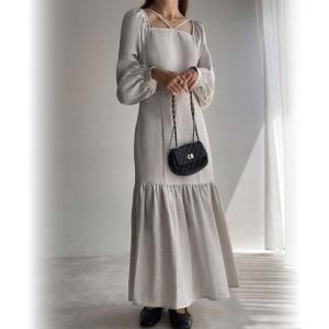 フィルー FILLOU FILLOU パワショルツイードマーメイドワンピース （オフホワイト）