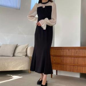 フィルー FILLOU FILLOU レースドッキングマーメイドワンピース （Bアイボリー）