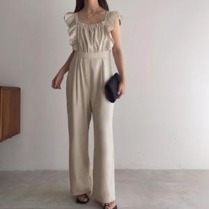 フィルー FILLOU FILLOU ショルダーフリルオールインワン （アイボリー）