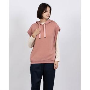 ファイン FINE 裏毛フーディベスト&ボートネックプルオーバー （ピンク）