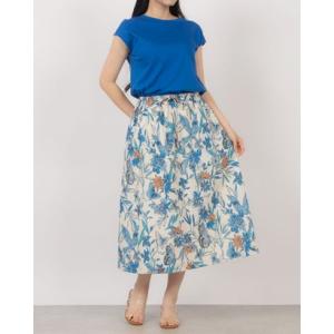 ファイン FINE 裾プリントアクセントワンピース （ガラ オフホワイト）