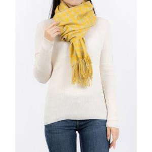 ファイン FINE カシミヤ100%紡毛タッチストール （イエロー）