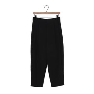 ファイン FINE 麻調タックパンツ （ブラック）
