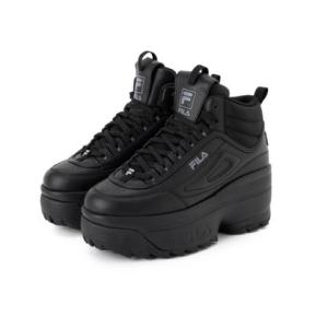 フィラ FILA DISRUPTOR II WEDGE MID / ディスラプター II ウェッジ MID / 厚底カジュアルスニーカー / ブラック