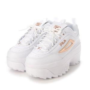 【ムラサキスポーツ 限定】FILA/フィラ  ディスラプター2 ウェッジ プレミアム  超厚底 スニーカー 韓国  WFW21009-136 （ホワイ