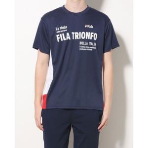 フィラ FILA メンズ 半袖機能Tシャツ 冷感メッシュTシャツ FL-9A10033TS （ネイビ...