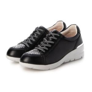 フィットジョイ FITJOY 軽量 6 eyelet キラキラスニーカー （BLK/GRY）