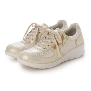 フィットジョイ FITJOY 5 eyelet 軽量ストレッチヒールアップスニーカー （GOLD）
