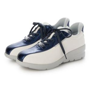 フィットジョイ FITJOY スルット・フィットジョイ 6eyele ヒールアップスニーカー （WHT/NVY）