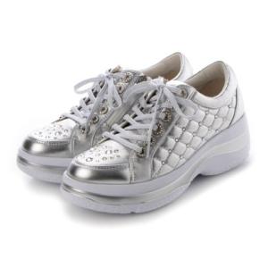 フィットジョイ FITJOY 厚底 6 eyeletスニーカー （SILVER）