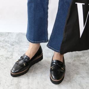 Fin（フィン） ローファー 厚底リボンキルトローファー「低反発