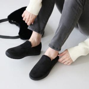 Fin（フィン） スリッポン フェイクファースリッポン「低反発スポンジ