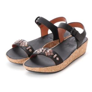 フィットフロップ FitFlop BON II BACK-STRAP SANDALS - CRYSTAL （Black）｜locondo-shopping